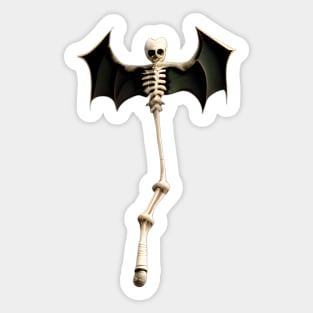 skeleton bat Sticker